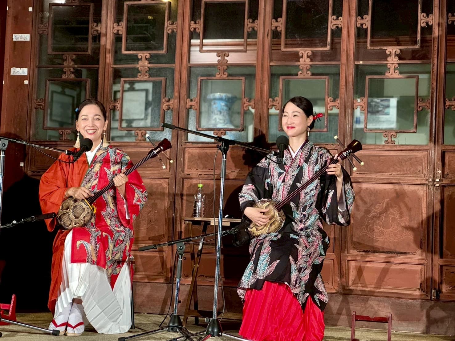 福州園での琉球古典音楽ライブにゲスト出演